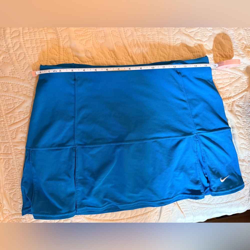 Vintage Nike Fit Dry Tennis Skort M Medium Turquoise Aqua Blue Pleated Y2K